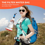 Upgrade Water Bag 2L Compatible with Sawyer Squeeze Water Filter, Durable TPU Material, BPA & PVC Free Squeeze Pouch, Collapsible Hydration Canteens for Camping Hiking Cycling (1 Pc)