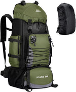 90L Hiking Backpack, Waterproof Camping Bag with Rain Cover, Lightweight Backpacking Back Pack