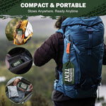 Emergency Survival Tent Life Shelter - 2 Person Mylar Emergency Shelter Tube Tent with Emergency Whistle & Paracord, All-Weather Essential Survival Gear for Camping, Hiking & Survival Kits
