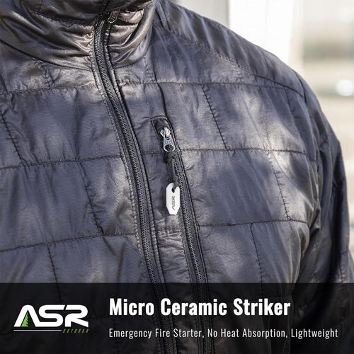 Micro EDC Ceramic Striker Survival Fire Starter - Create Sparks Emergency Survival Tool | PrepWiseGear