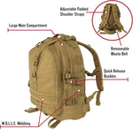 Large Transport Pack - Rugged Tactical Backpack MOLLE Bag for EDC Storage