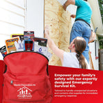 First My Family All-In-One Premium 1-Person, 72-Hour Bug Out Bag for Earthquakes, Floods, Tsunamis and Other Emergencies and Disasters. Be Safe, Be Prepared.