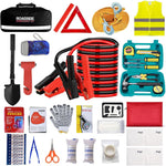 Car Emergency Roadside Tool Kit with Jumper Cable Shovel,Auto Truck Vehicle Assistant Safety Kit Bag for Men Women with First Aid Kit, Winter Basic Automobile Road Side Kit