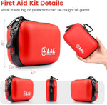 Emergency Kit 120 Piece Travel Car Survival Gear First Aid Kit,Waterproof Emergency Mini First Aid Kits,Portable Small First Aid Kit for Survival Car Travel Office Camping Sports Hiking (Red)