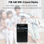 PR15 FM AM NOAA Emergency Pointer Tuning Radio Mini Handheld Radio Portable Pocket Radio Receiver with Weather Warning