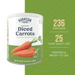 Dehydrated Diced Carrots Emergency Food Supply, 216 Servings, 25 Year Shelf Life, Great for Cooking, Baking, and Snacks - Dehydrated Meals, Survival Food Camping Essentials Can