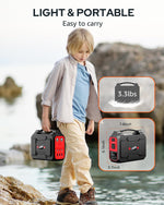 Portable Power Station Bank 146Wh 200W Peak(100W Rated), Solar Powered Power Bank with AC Outlet 110V for Camping, Solar Charger Power Bank Battery Pack 39600Mah for Home Outdoor Emergency