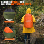 35L Hiking Backpack Water Resistant Outdoor Sports Travel Daypack Lightweight with Rain Cover for Women Men (Army Green)