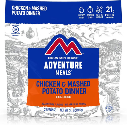 Chicken & Mashed Potato Dinner Gluten| Freeze Dried Backpacking & Camping Food | Survival & Emergency Food | Gluten-Free