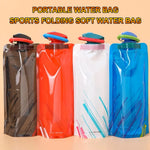 Outdoor Cycling Sports Water Bottle - Mountaineering Portable Water Cup - PE Plastic Folding Water Bag - Gift Promotion Water
